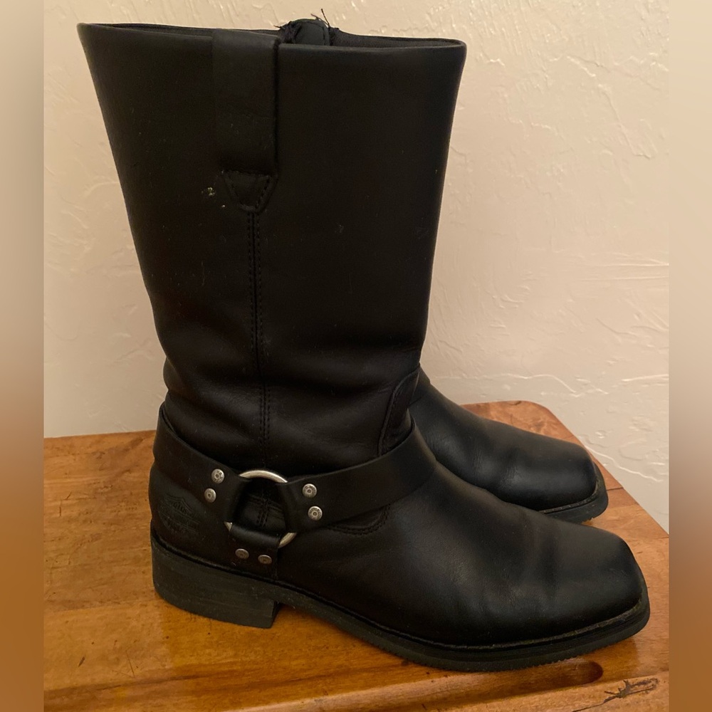 Harley Davidson Mens Korsen Motorcycle Black Leather Boots D93845 Sz 11.5 M EC